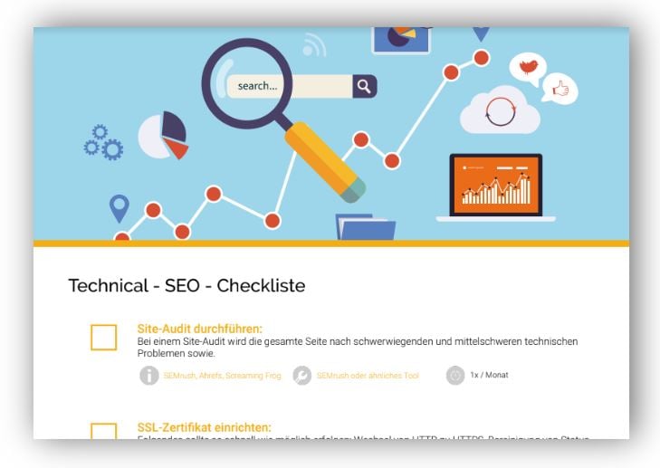 Technical-SEO Checkliste Voransicht