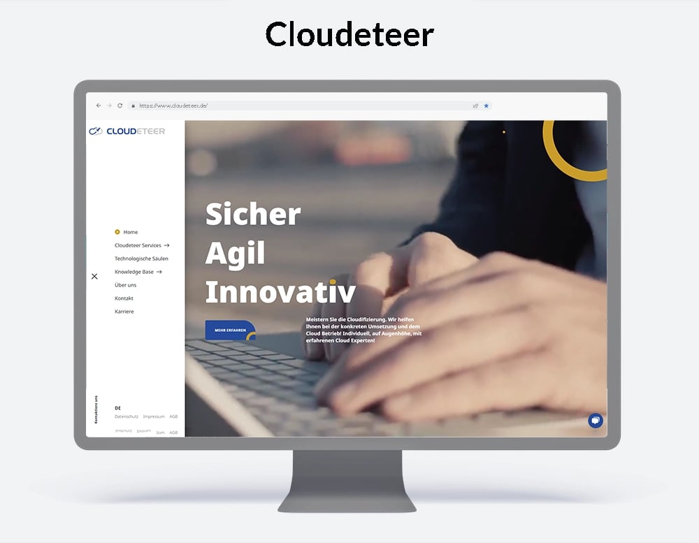 Website Design für Cloudeteer