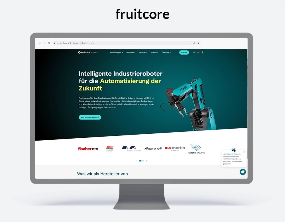Website Design für fruitcore