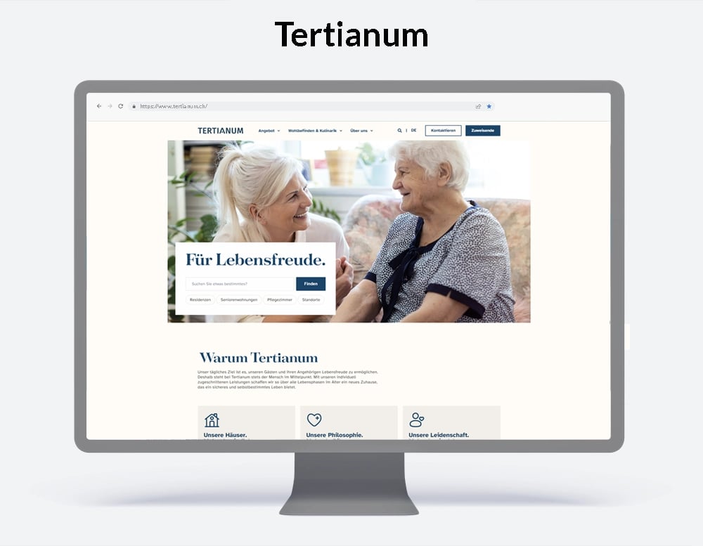 Website Design für Tertianum