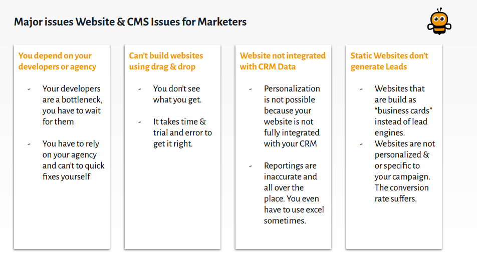 major issues for marketers table