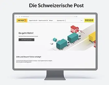 Website Desigin für die Schweizerische Post