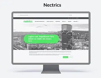 Website Desigin für Netrics